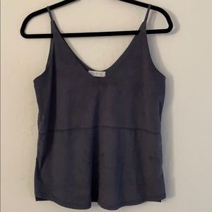 Suede tank top